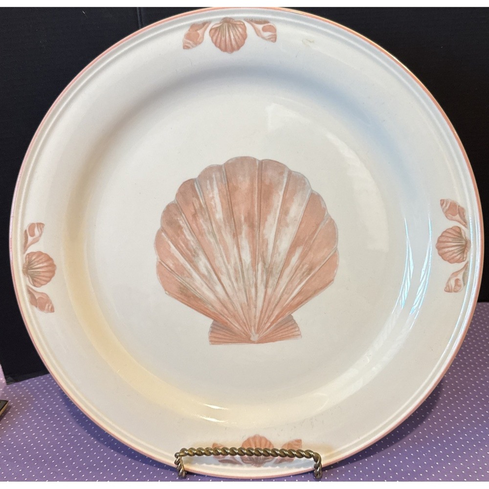 Sangostone‎ Coquille 3664 Clam Seashell Dinner Chop Plate Platter 12 Inch Beach